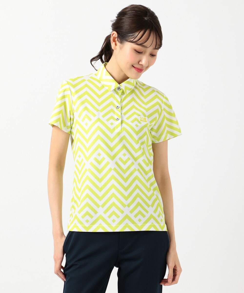 【オンワード】 23区GOLF>トップス 【WOMEN】【UV/吸汗速乾】矢羽根柄 ポロ ネイビー 0 レディース 【送料無料】