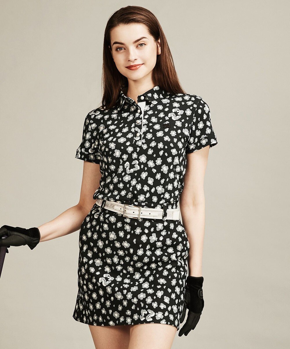 【オンワード】 23区GOLF>トップス 【WOMEN】【吸汗速乾/UV】レオパード柄 プリントカノコシャツ ベージュ 2 レディース 【送料無料】