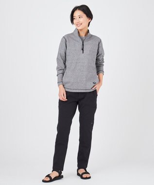 JOSEPH ABBOUD MOUNTAIN メッシュインレイ プルオーバー ライトグレー系