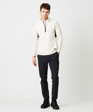 JOSEPH ABBOUD MOUNTAIN メッシュインレイ プルオーバー ホワイト系
