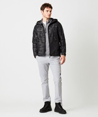 JOSEPH ABBOUD MOUNTAIN メッシュインレイ プルオーバー ライトグレー系