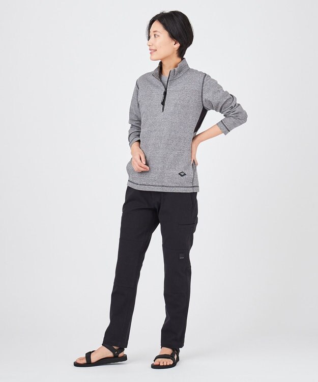 JOSEPH ABBOUD MOUNTAIN メッシュインレイ プルオーバー ライトグレー系