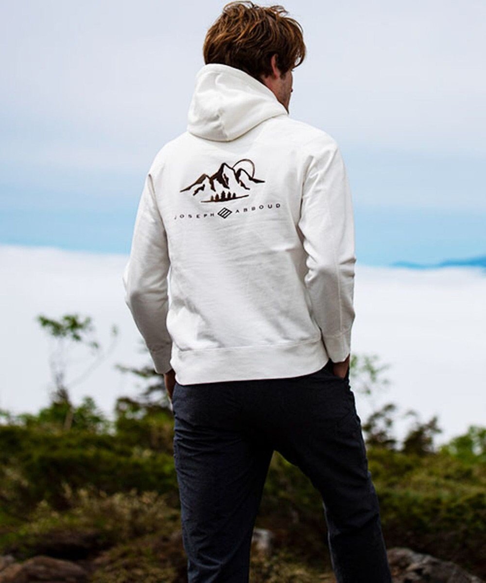 JOSEPH ABBOUD MOUNTAIN OG裏毛パイルエンブロイダリー カットソー 