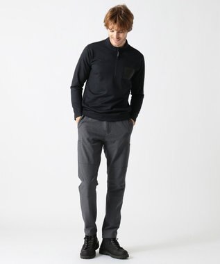 JOSEPH ABBOUD MOUNTAIN ドライミックスメリノ天竺 カットソー ブラック系