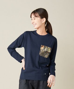 JOSEPH ABBOUD MOUNTAIN JOE COTTON天竺 カットソー ネイビー系