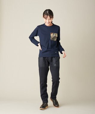 JOSEPH ABBOUD MOUNTAIN JOE COTTON天竺 カットソー ネイビー系