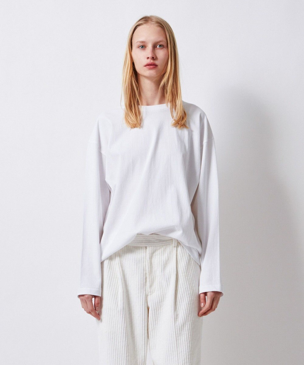 ATON FRESCA PLATE / オーバーサイズTシャツ (UNISEX) WHITE