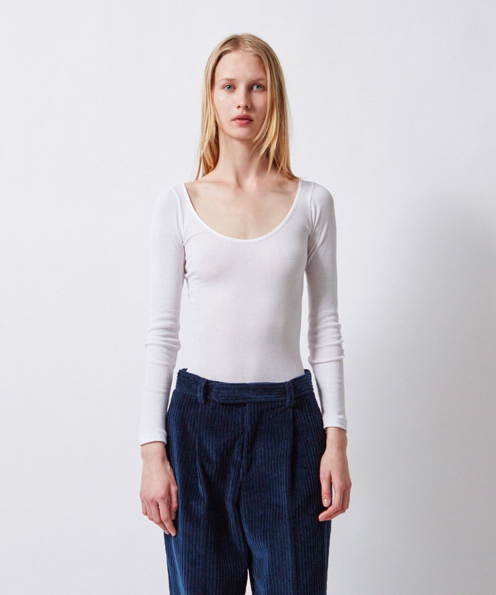 【オンワード】 ATON>トップス TUBE SUPIMA RIB インナーロングスリーブ TOP GRAY 02 レディース 【送料無料】