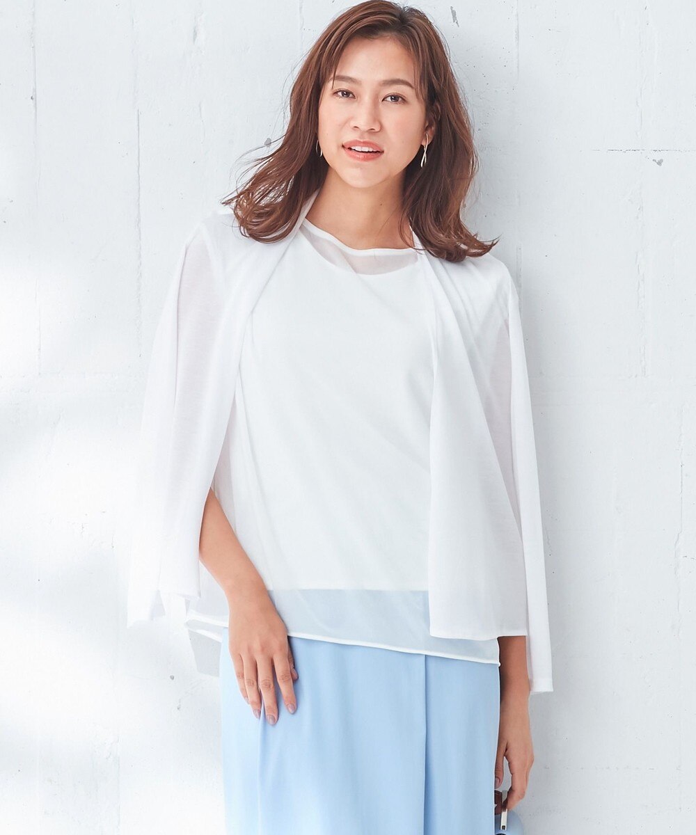 【オンワード】 ICB>トップス 【吸水速乾】Gauze ショートカーディガン ネイビーブルー S レディース 【送料無料】