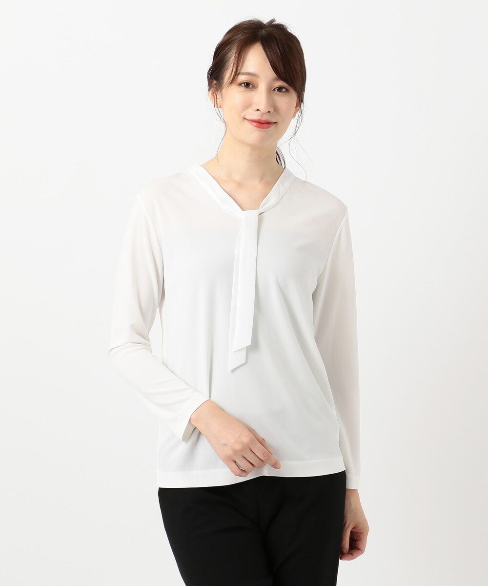 【オンワード】 ICB L>トップス Triacetate Ponte カットソー ホワイト XL レディース 【送料無料】