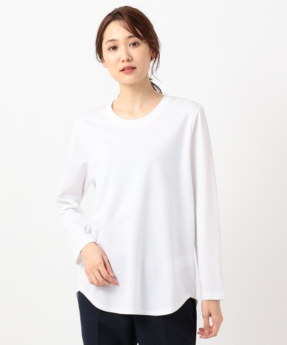 【オンワード】 ICB L>トップス 【マガジン掲載】Simple Jersey カットソー(番号CG27) ブルー L レディース 【送料無料】