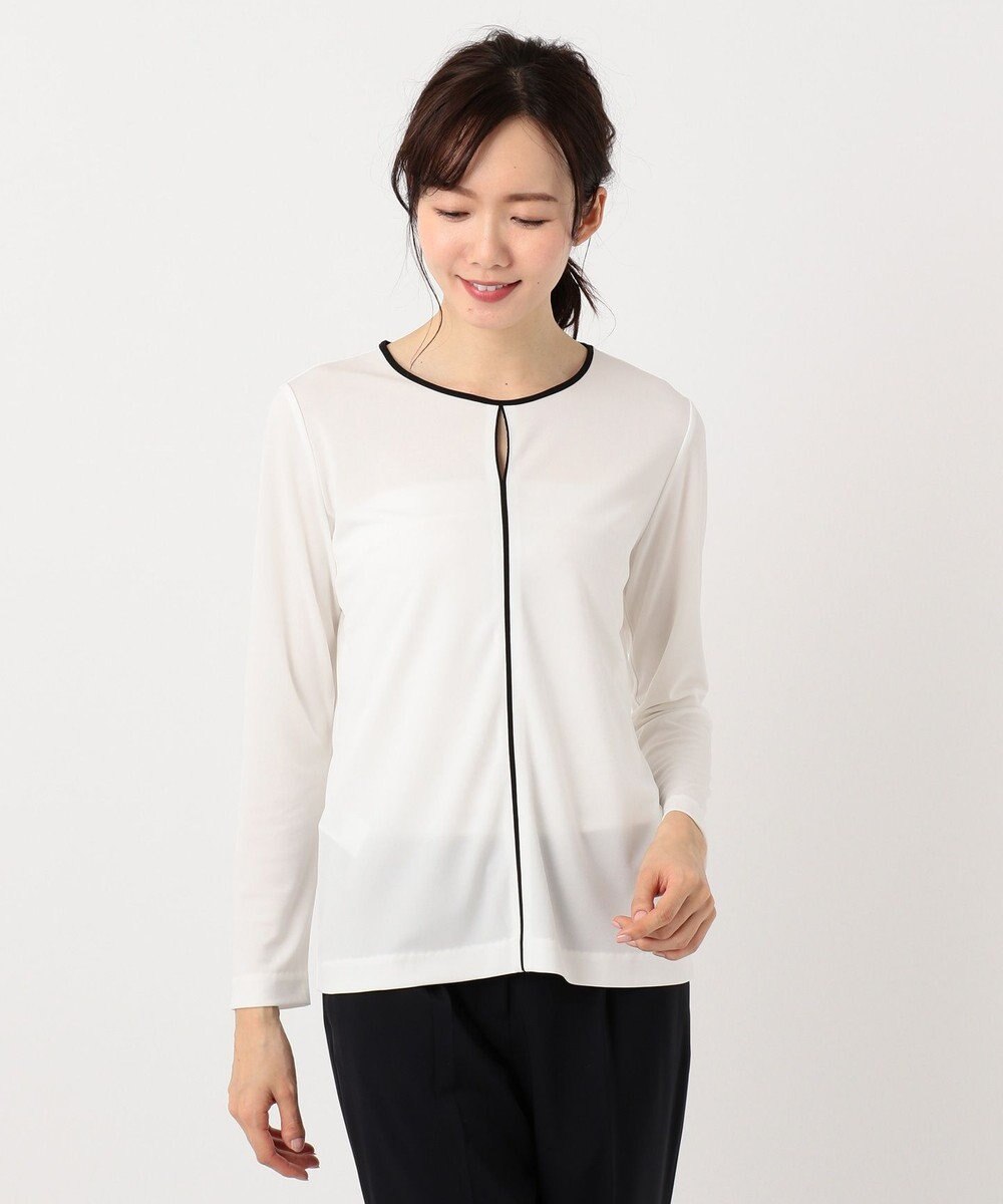 店頭売れ筋 Triacetate Ponte ライン入りカットソー Icb Lファッション通販 公式通販 オンワード クローゼット