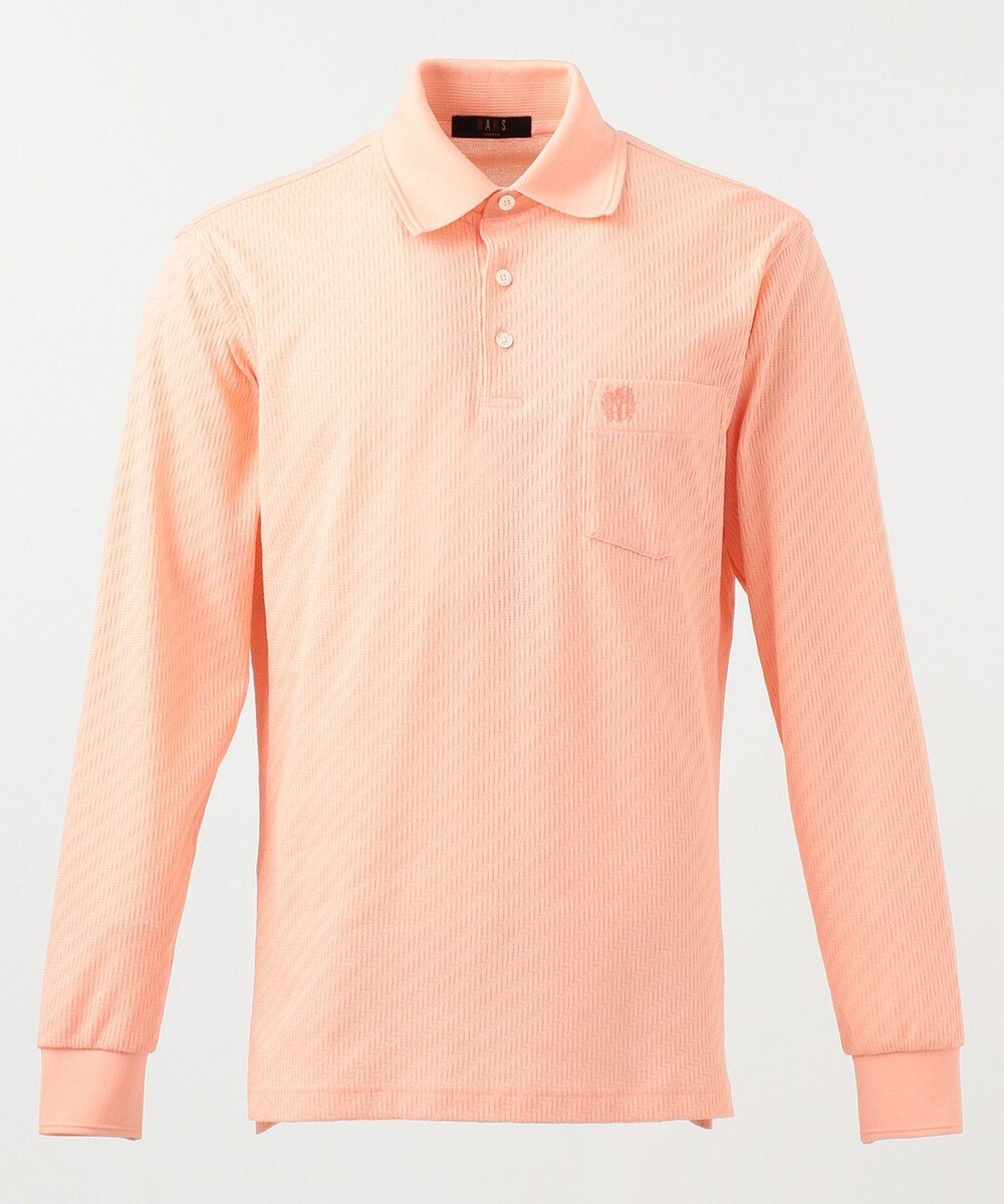 【オンワード】 DAKS>トップス 【ベーシック】ジオメトリックリンクスクルーズポロシャツ オレンジ L メンズ 【送料無料】