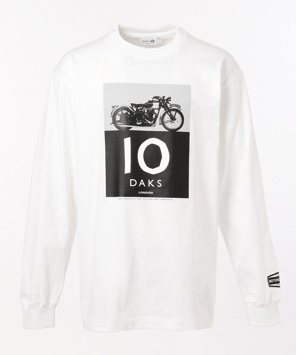 DAKS 【DAKS 10】バイクプリント ロングスリーブカットソー ホワイト系