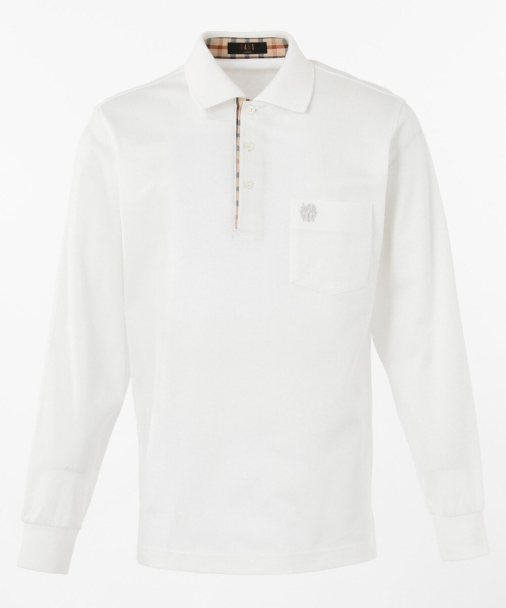 【オンワード】 DAKS>トップス 【定番】スーピマピケ ポロシャツ ダルブルー S メンズ 【送料無料】