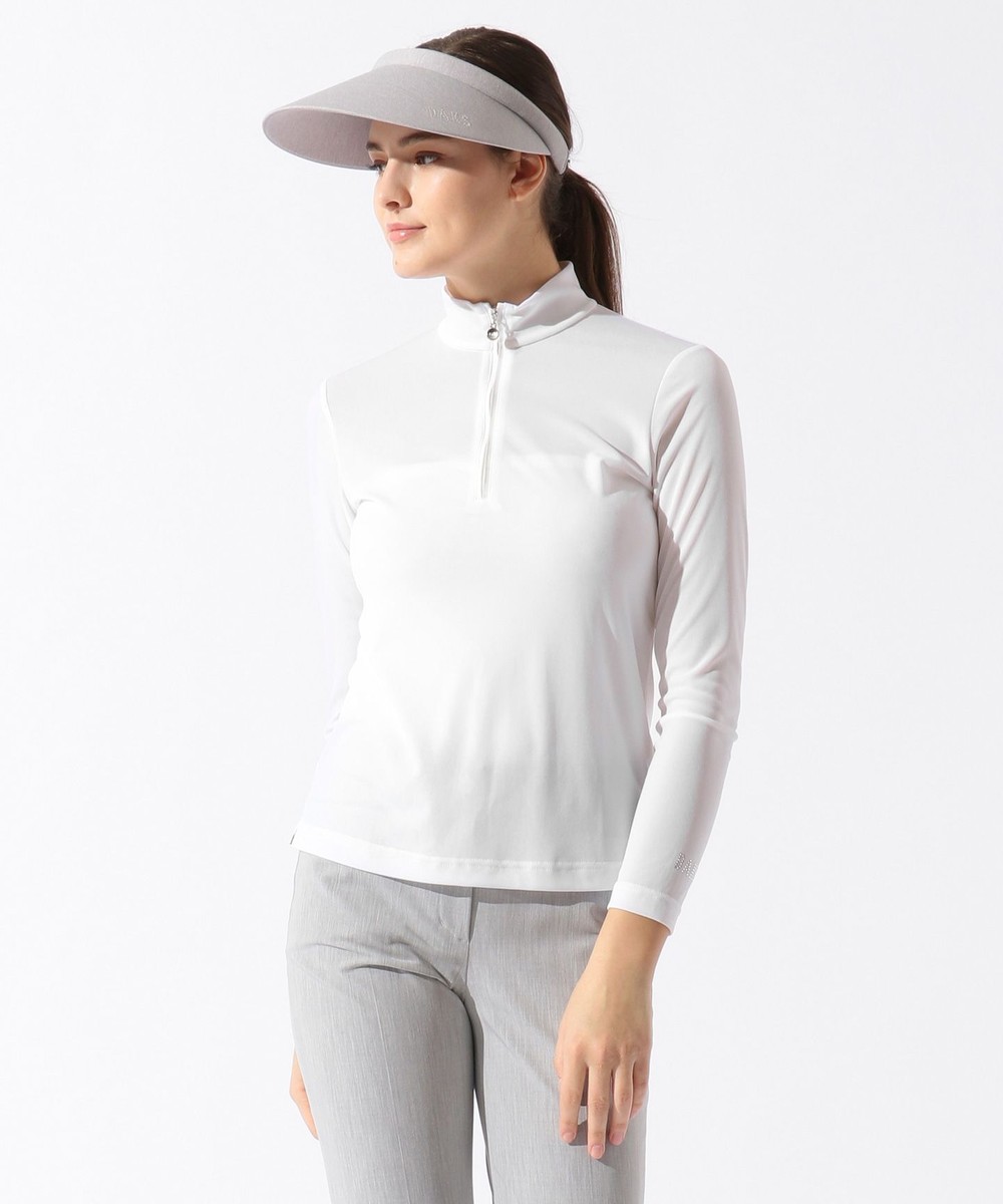 【オンワード】 DAKS GOLF>トップス 【WOMEN】ドライスムース ハーフZIP カットソー ブラック L レディース 【送料無料】