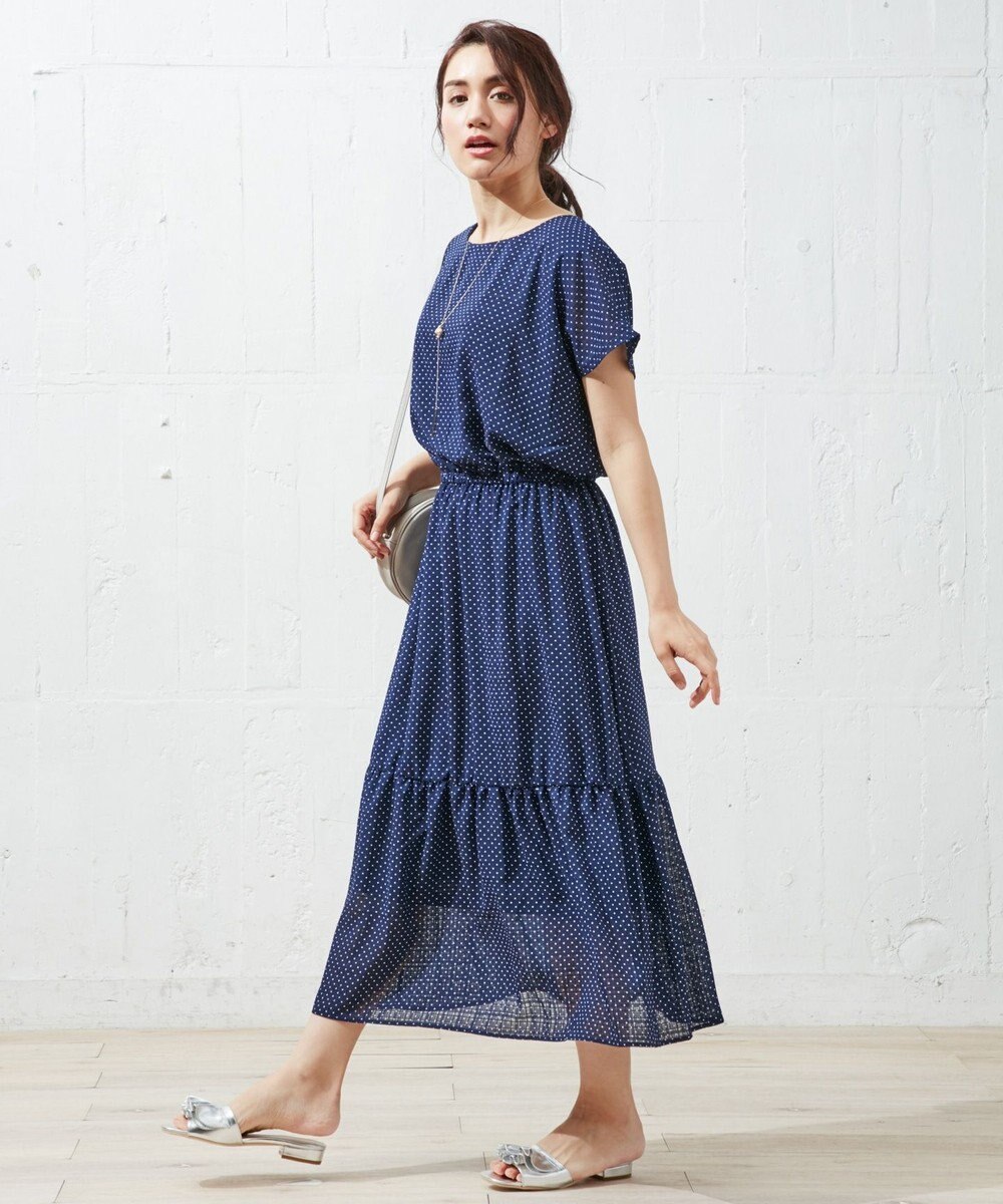 18夏のweb限定 シャドードットプリント ワンピース Any Fam L ファッション通販 公式通販 オンワード クローゼット