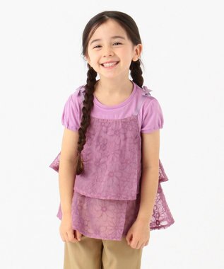 90 130cm 刺繍キャミソールドッキング ｔシャツ Any Fam Kidsファッション通販 公式通販 オンワード クローゼット