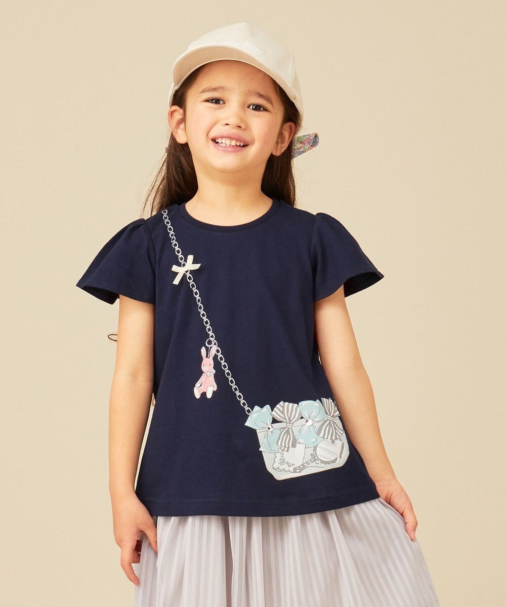 80-130cm】トロンプルイユポシェット Tシャツ / any FAM KIDS 