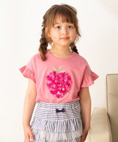 140‐150cm/接触冷感】フリル刺繍フルーツ Tシャツ / any FAM KIDS 