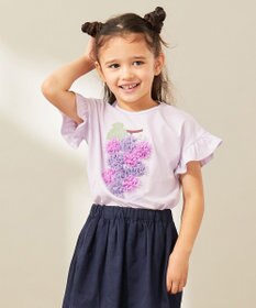140‐150cm/接触冷感】フリル刺繍フルーツ Tシャツ / any FAM KIDS 
