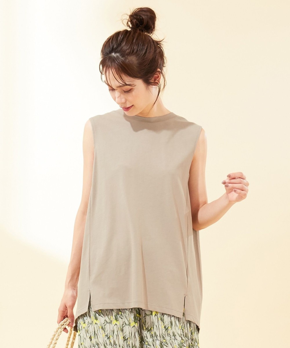 【オンワード】 any FAM>トップス 【洗える】ハイツイストバイオ天竺ノースリーブ カットソー オールドローズ 3 レディース 【送料無料】