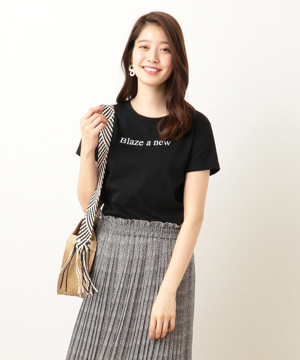 プリント×刺繍デザイン 半袖 ロゴTシャツ / any FAM L | ファッション