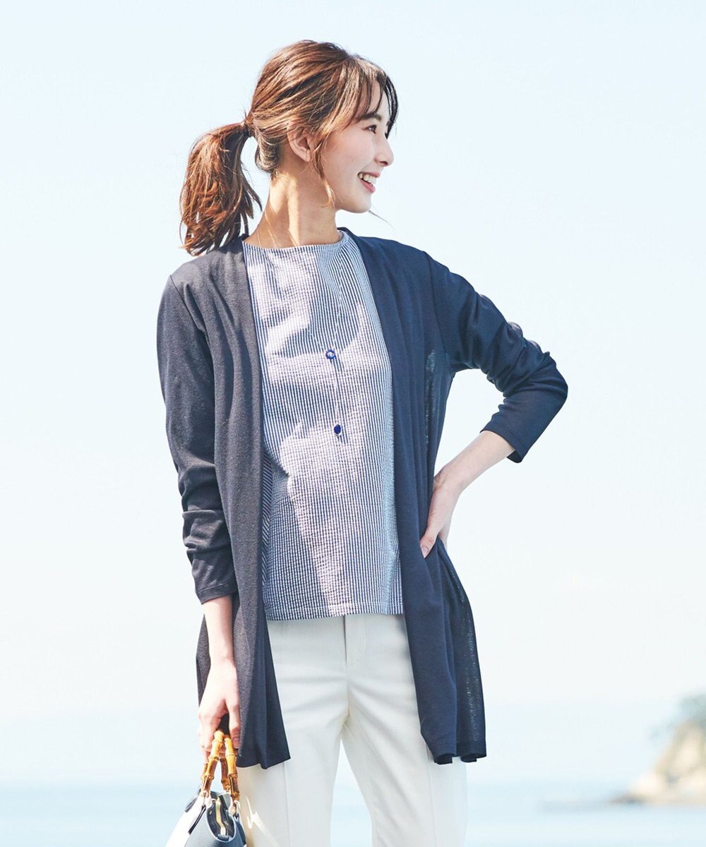 Uvカット 接触冷感 3dフライス ロングカーディガン J Press Ladies Lファッション通販 公式通販 オンワード クローゼット