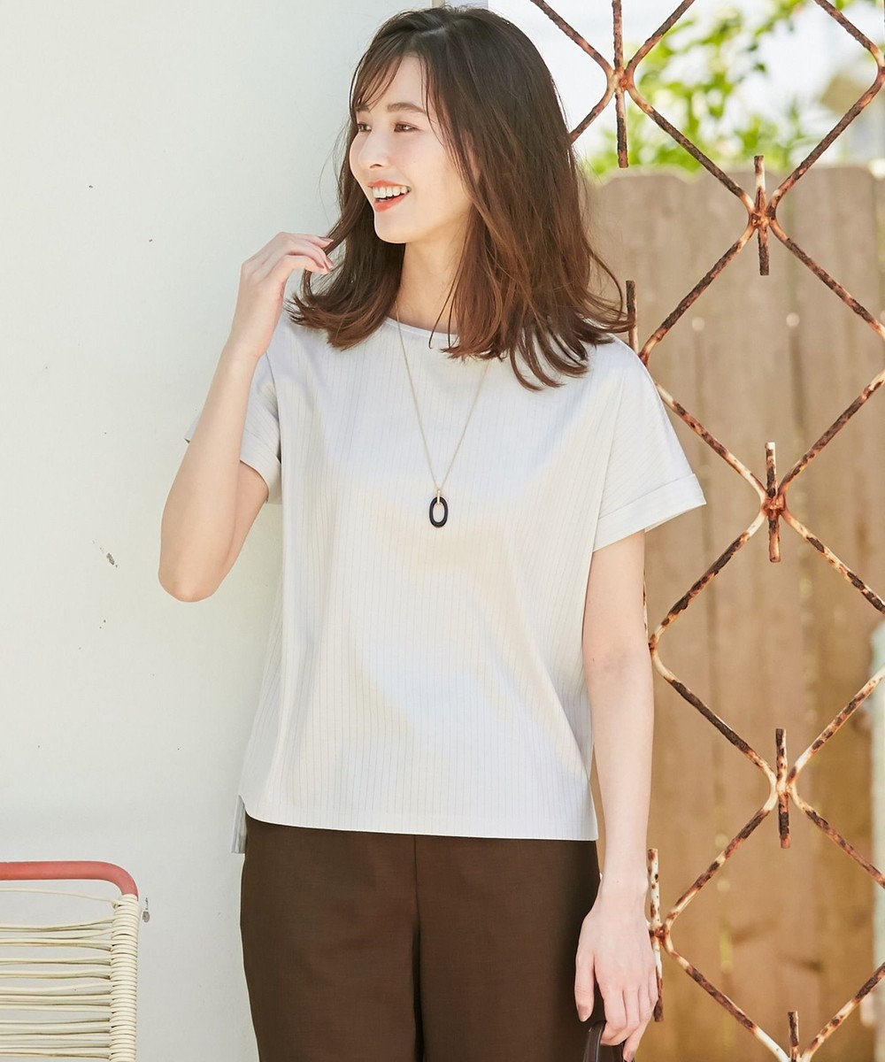 日本製】コットンリブフレンチ Tシャツ / J.PRESS LADIES S