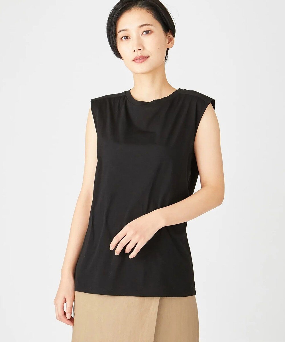 【オンワード】 JOSEPH STUDIO>トップス 【洗える】ペーパージャージー スリーブレスTシャツ イエロー M レディース 【送料無料】