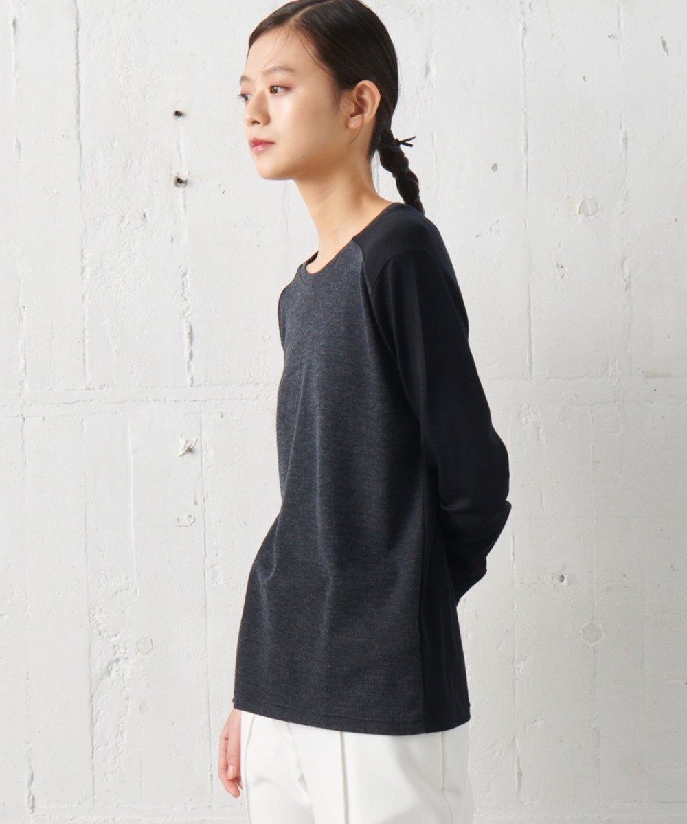 【オンワード】 JOSEPH STUDIO>トップス 【洗える】バイカラージャージー 長袖Tシャツ イエロー S レディース 【送料無料】