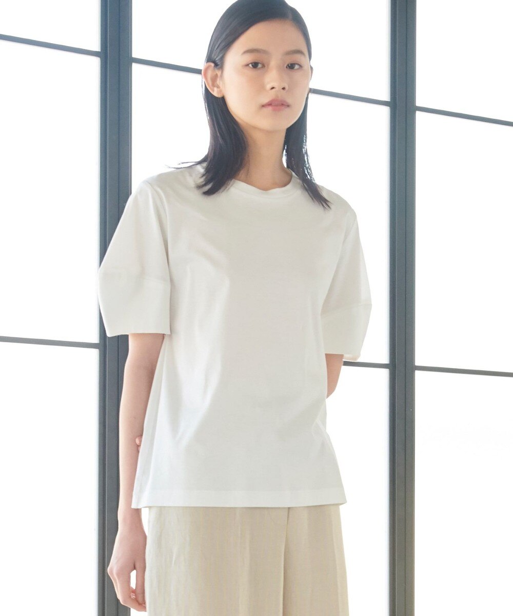 【オンワード】 JOSEPH STUDIO>トップス 【WEB限定色あり・洗える】ソフィアコットン バルーンTシャツ ダルブルー M レディース 【送料無料】