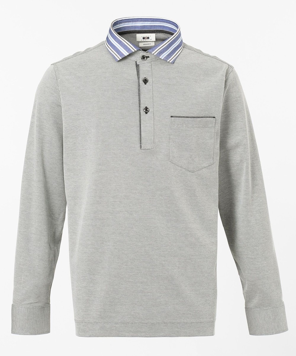 【オンワード】 JOSEPH ABBOUD>トップス 【気温調節×オーガニックコットン】アウトラスト鹿ノ子 ポロシャツ カーキ L メンズ 【送料無料】