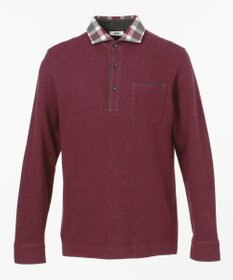 JOSEPH ABBOUD 【大人気・あったか仕様】シャンブレーダブルフェース ポロシャツ