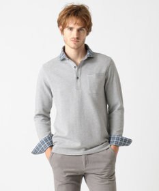 JOSEPH ABBOUD 【大人気・あったか仕様】シャンブレーダブルフェース ポロシャツ