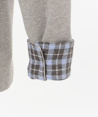 JOSEPH ABBOUD 【大人気・あったか仕様】シャンブレーダブルフェース ポロシャツ ライトグレー系