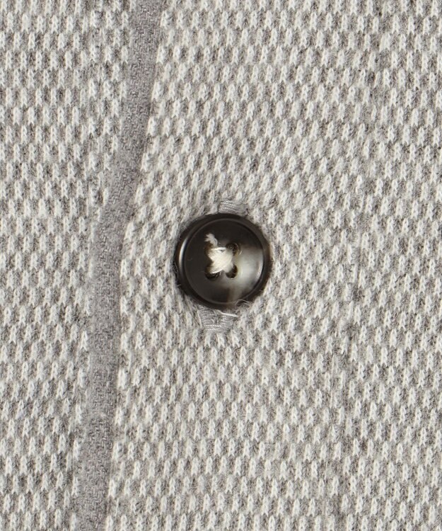 JOSEPH ABBOUD 【大人気・あったか仕様】シャンブレーダブルフェース ポロシャツ ライトグレー系