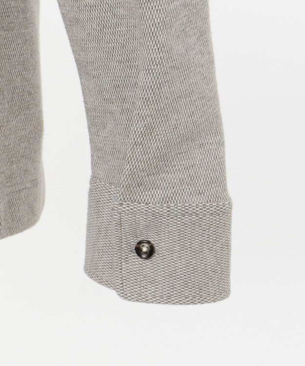 JOSEPH ABBOUD 【大人気・あったか仕様】シャンブレーダブルフェース ポロシャツ ライトグレー系