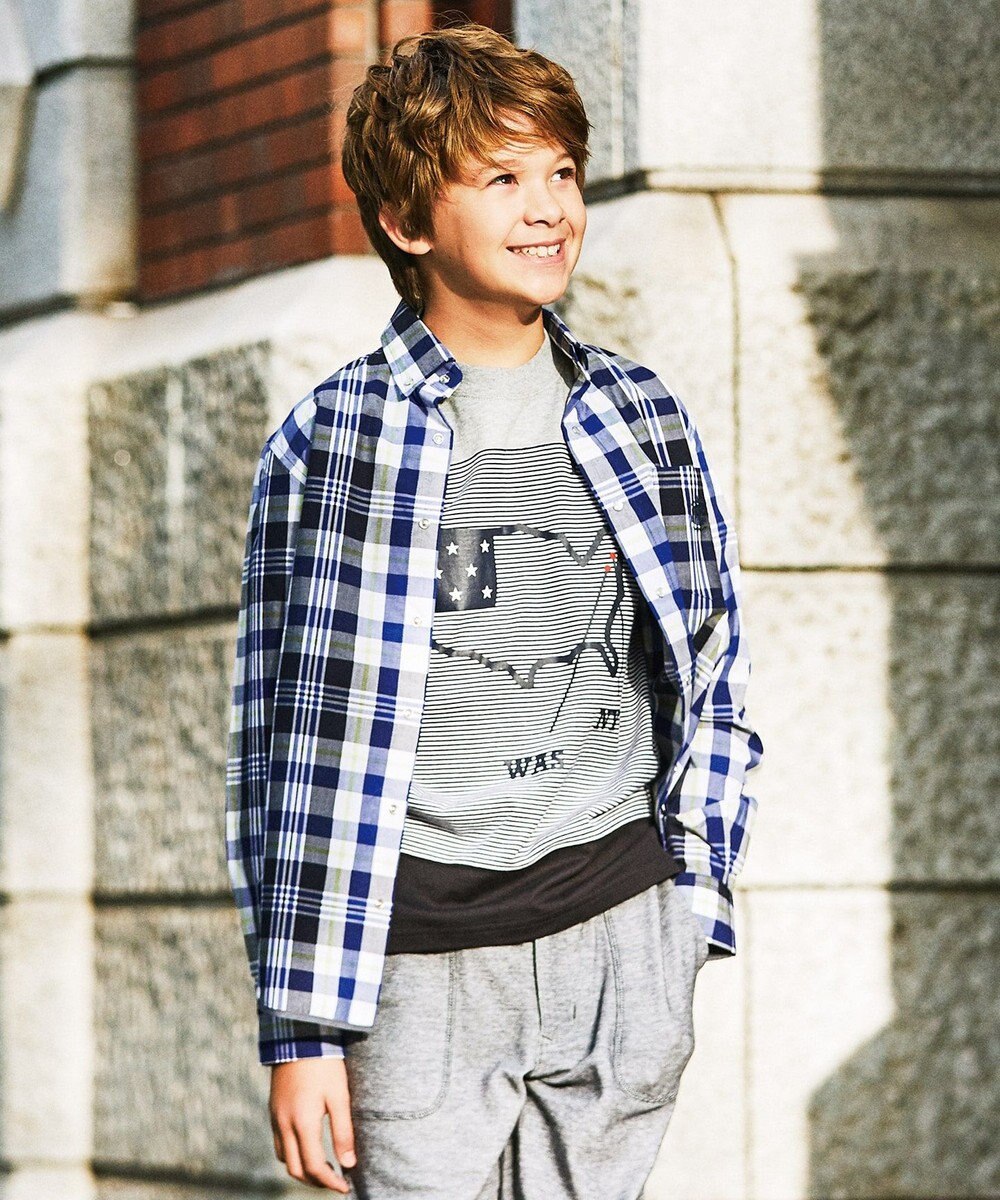 140 170cm 40 2天竺ブロッキング プリント Tシャツ J Press Kidsファッション通販 公式通販 オンワード クローゼット