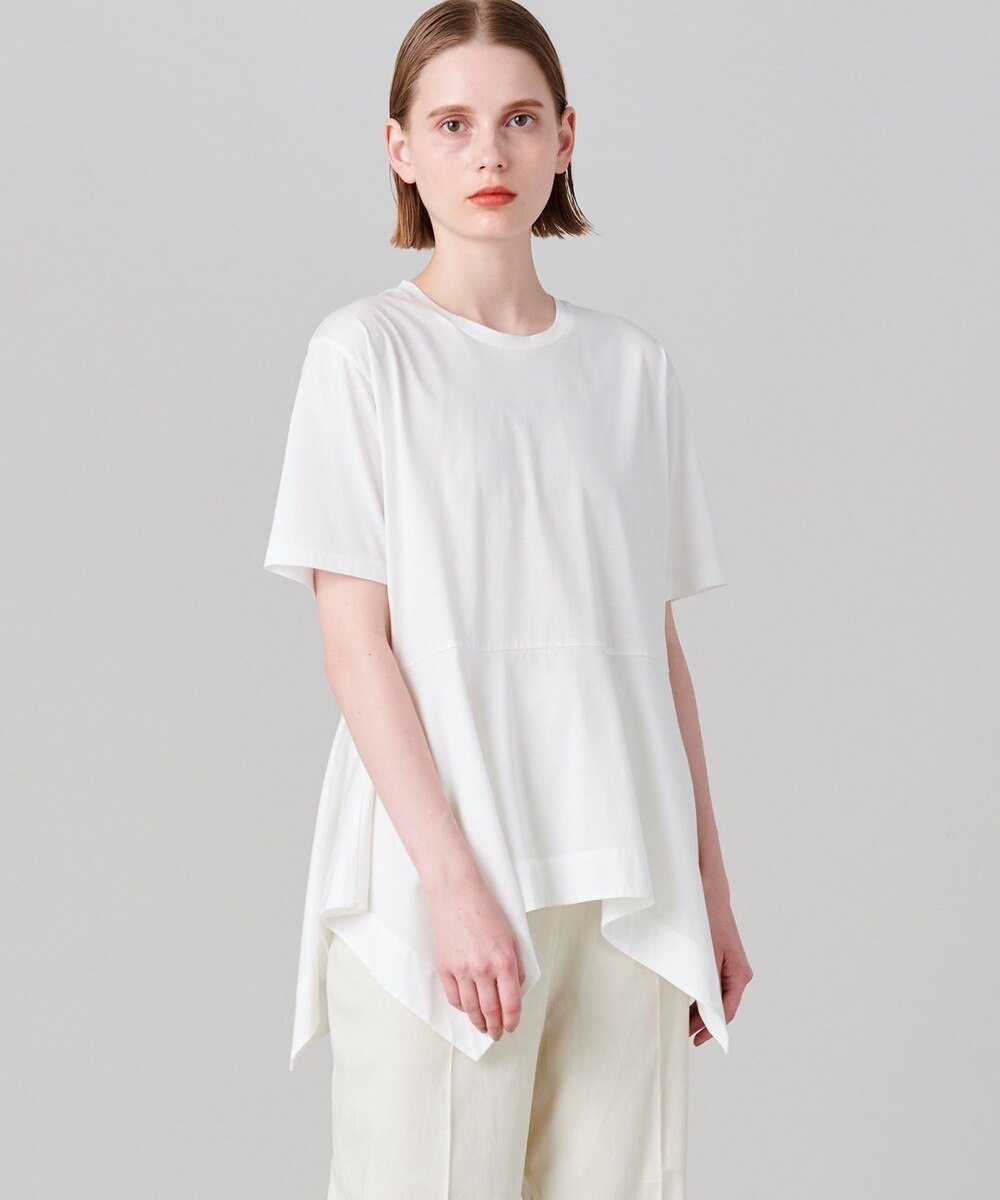 【オンワード】 JOSEPH>トップス 【洗える】プレーティングジャージ Tシャツ モスグリーン L レディース 【送料無料】