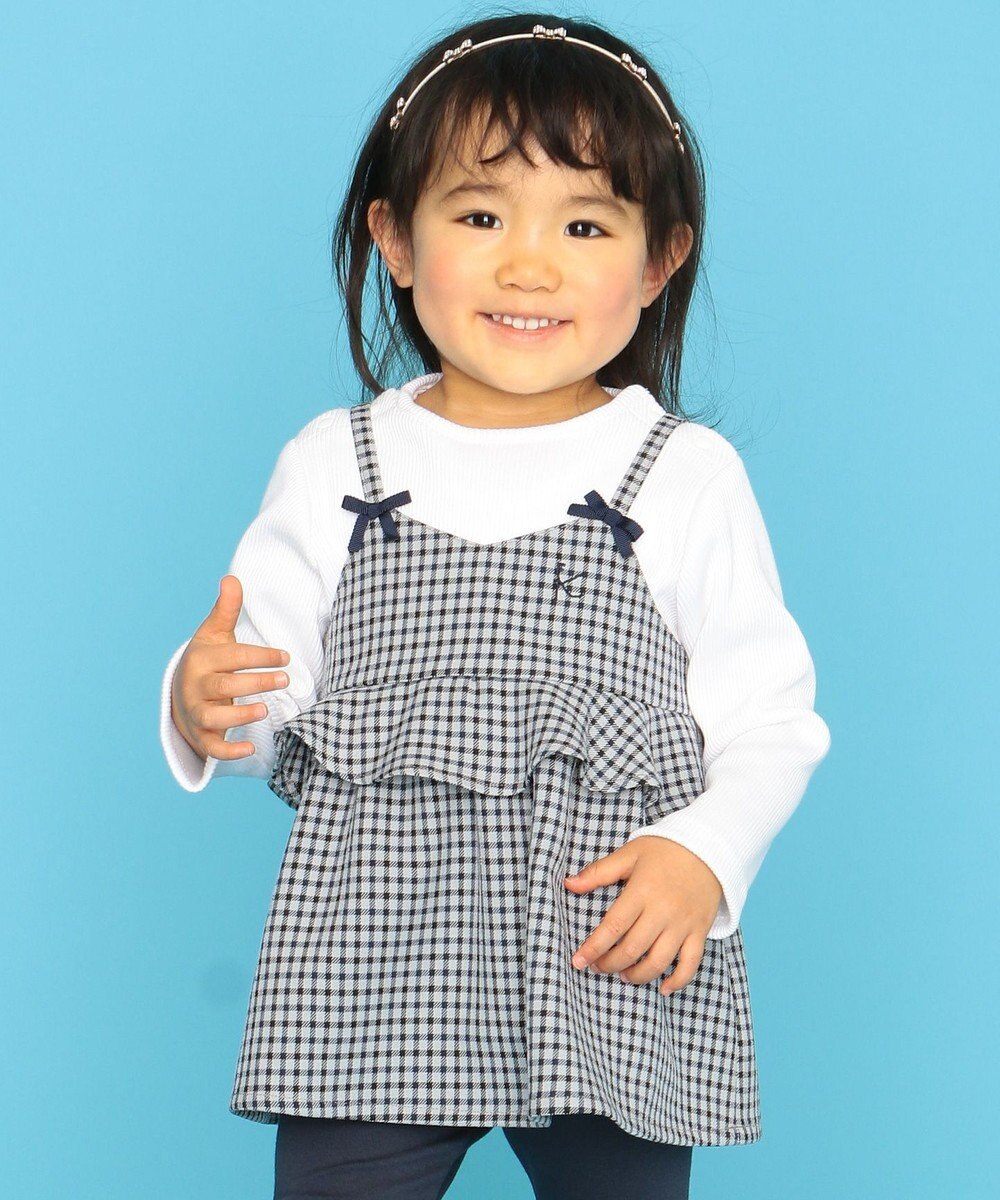 組曲 KIDS 【80-100cm】ウーリッシュチェックレイヤード 