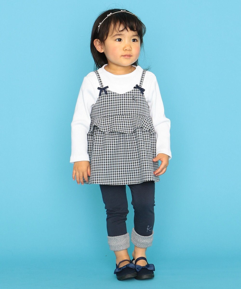 組曲 KIDS 【80-100cm】ウーリッシュチェックレイヤード 