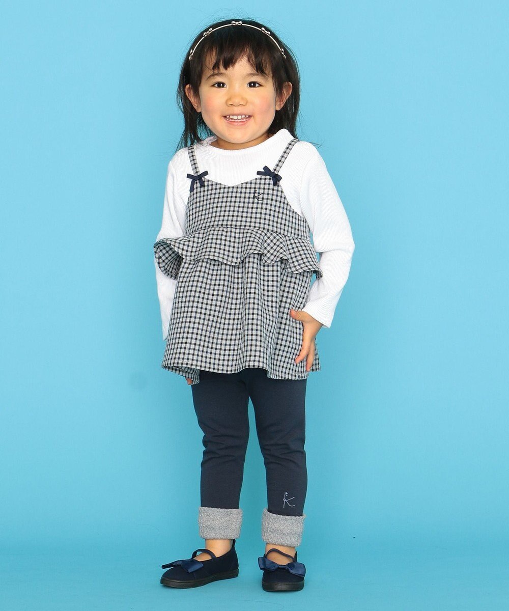 組曲 KIDS 【80-100cm】ウーリッシュチェックレイヤード 