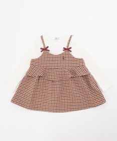 組曲 KIDS 【80-100cm】ウーリッシュチェックレイヤード