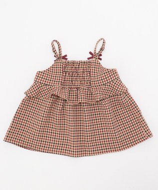 組曲 KIDS 【80-100cm】ウーリッシュチェックレイヤード ベージュ系3