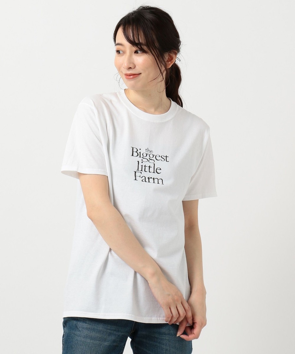 【オンワード】 SHARE PARK MENS>トップス 【映画コラボ】ビッグリトルファーム コラボTシャツ アイボリー S メンズ 【送料無料】