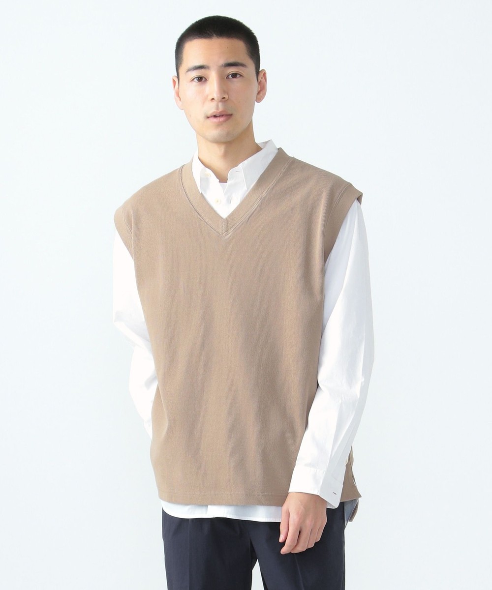 【オンワード】 SHARE PARK MENS>トップス カタアゼベスト ベージュ 1 メンズ 【送料無料】