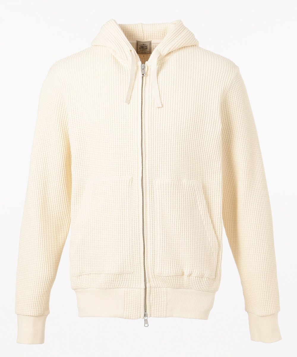 【オンワード】 J.PRESS MEN>トップス ビッグワッフル フードパーカー アイボリー XL メンズ 【送料無料】