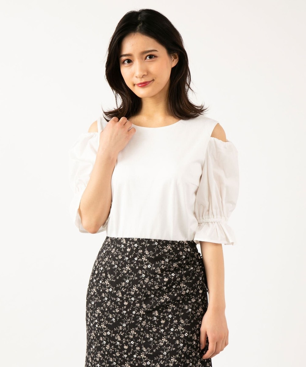 【オンワード】 TOCCA>トップス 【TOCCA LAVENDER】Puff Sleeve ブラウス レッド M レディース 【送料無料】