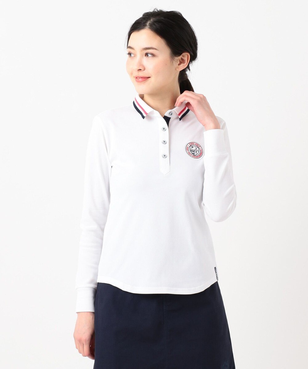 【オンワード】 23区GOLF>トップス 【WOMEN】【UVケア】ハイストレッチ鹿の子 シャツ ホワイト 2 レディース 【送料無料】